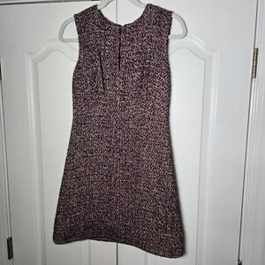 Diane Von Furstenberg Dress Yvette Cotton‎ Wool Alpaca Boucle Tweed Sleeveless 4